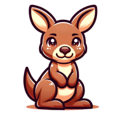 Kangaroo AI cute mascot